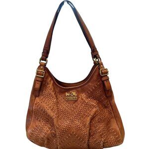 Coach Women's Madison Maggie Criss Cross Leather Shoulder Bag D1282-19839